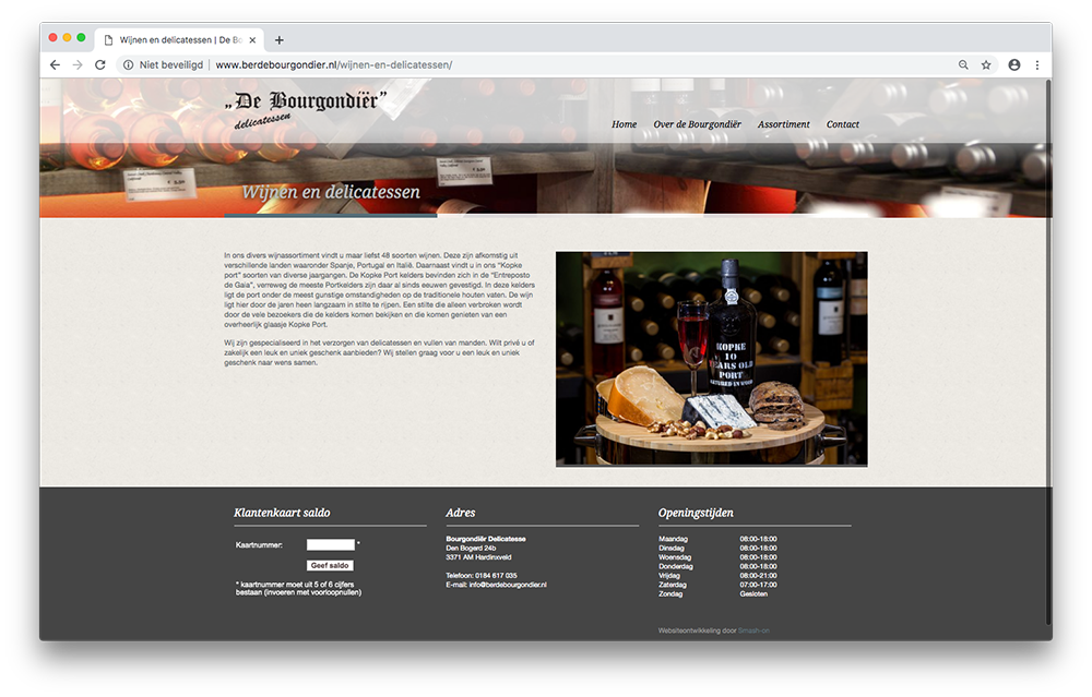 Website Bourgondiër delicatessen